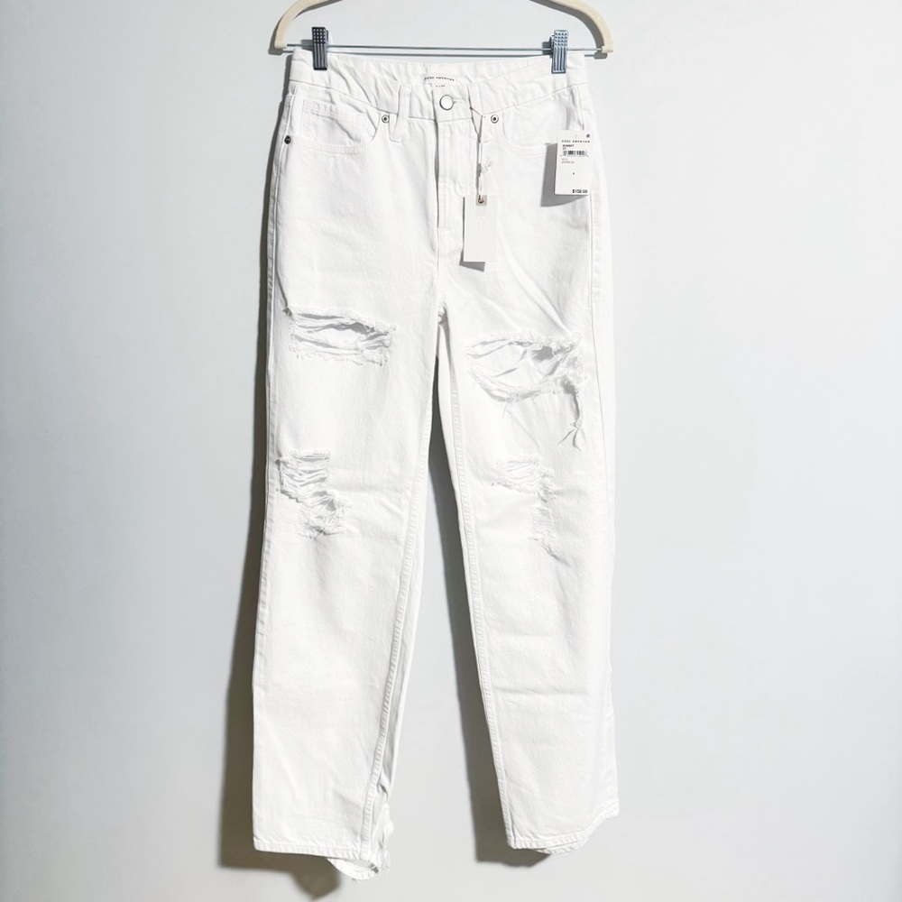 Good American - White Good 90’s Loose Fit Distressed Jeans